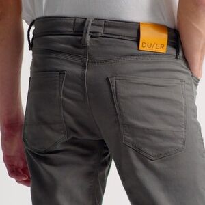 DU/ER N2X no sweat relax tapered khakis in black (36)